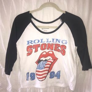 Rolling Stones 1994 American Flag Ed. Cropped Tee
